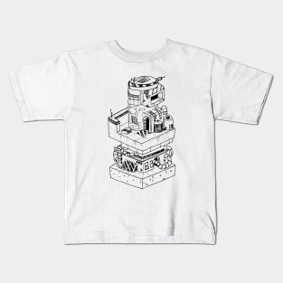 Isometric Space Station Kids T-Shirt